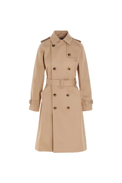 Apc A. P.c. 'greta' Trench Coat In Blue