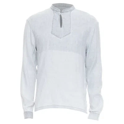 Apc A. P.c. Grey Distressed Linen Shirt In Gray