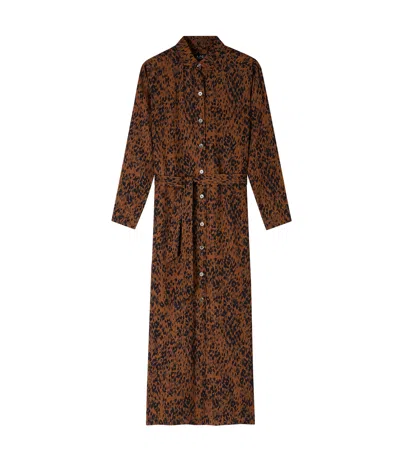 A.p.c. A. P.c. Gwyneth Dress 36 Chestnut Brown