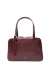 A.p.c. Virginie Rectangular Shoulder Bag Adjustable Strap In Burgundy