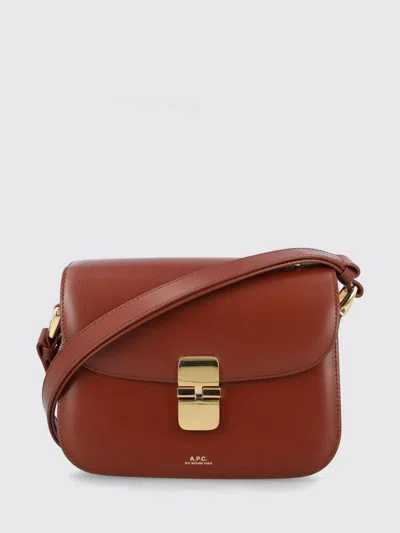 A.p.c. A. P.c. Handbag Woman Color Leather In Brown