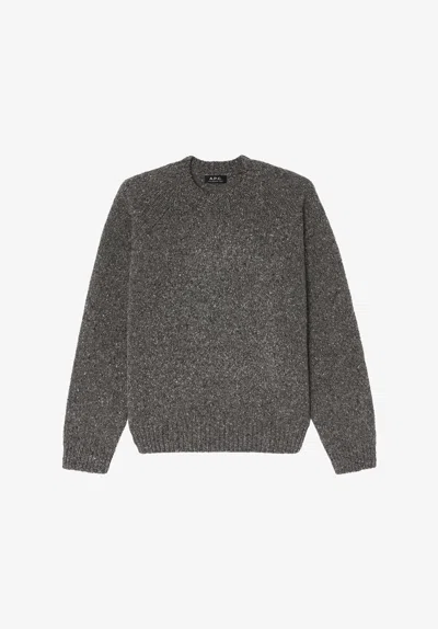 A.p.c. A. P.c. Harris Sweater Xxl Charcoal Grey In Gray