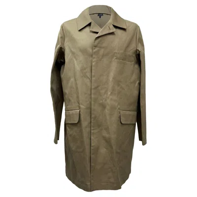 Apc A. P.c. Hidden-closure Raincoat With Pockets In Beige Polyester In Gray