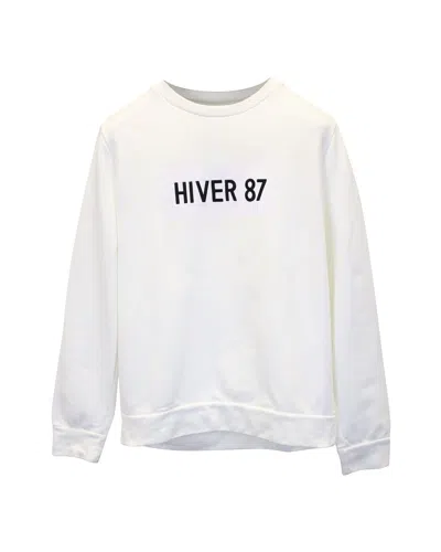 Apc A. P.c "hiver 87" Collection Logo Sweater In White Cotton