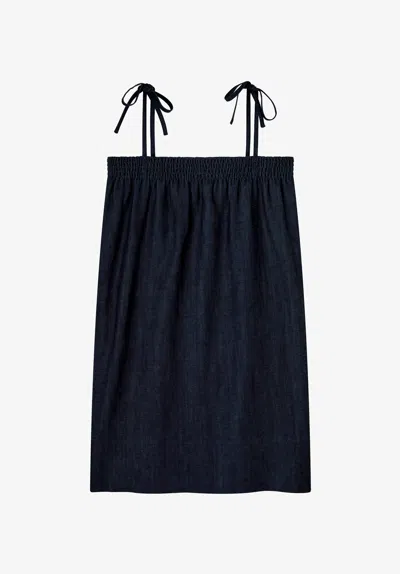 A.p.c. A. P.c. Iris Dress 42 Indigo In Black