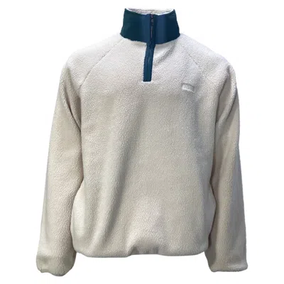 Apc A. P.c. Island Half Zip Fleece Sweater In Off White Polyester