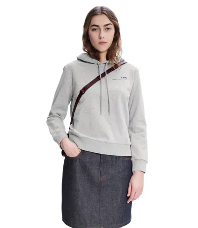A.p.c. A. P.c. Item Hoodie Xs Black In Gray