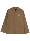 A.p.c. Men Jacket With Embroidered Logo In Brown