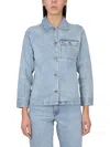 Apc A.p.c. Janice Buttoned Denim Jacket In Denim