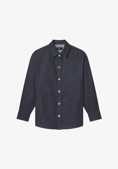 A.p.c. A. P.c. Japanese Denim Jacket Womens Xl Indigo In Blue