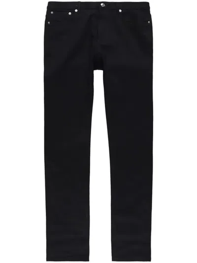 Apc Mid-rise Slim-fit Jeans In Lzz Noir