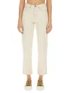 Apc High Rise Wide-leg Jeans In Powder