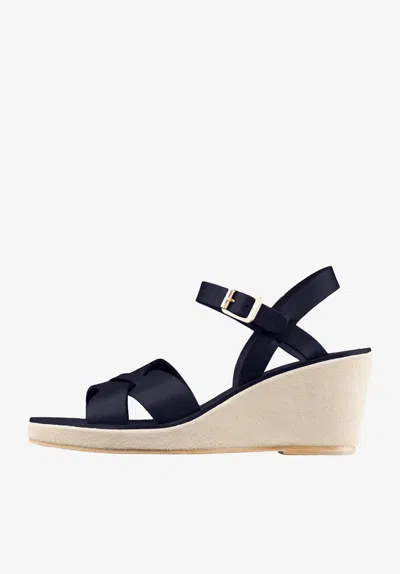 A.p.c. A. P.c. Judith Sandals Us 10 Navy Blue
