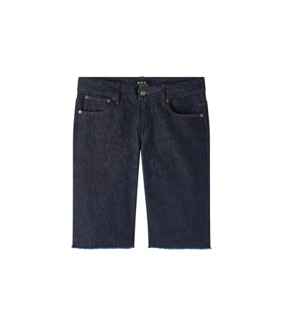A.p.c. A. P.c. Kathleen Bermuda Shorts 34 Indigo In Purple