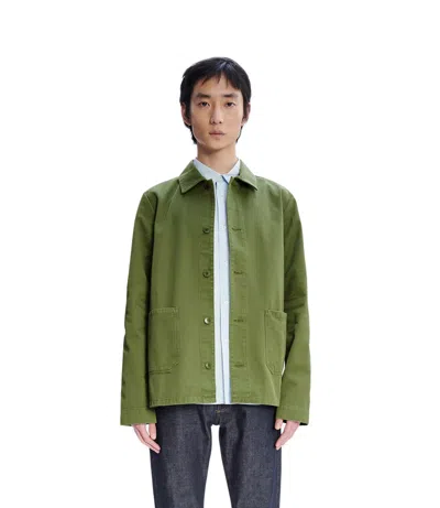 A.p.c. A. P.c. Kerlouan Jacket M Black In Green