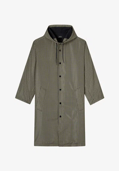 A.p.c. A. P.c. Kim Parka Womens Xs Khaki Green