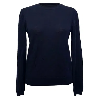 A.p.c. A. P.c. Knitted Crewneck Sweater In Navy Blue Merino Wool