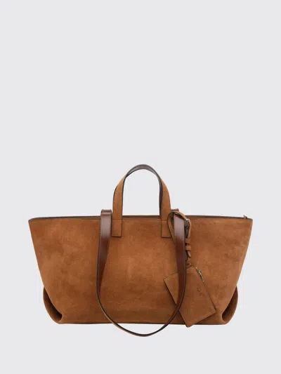 A.p.c. A. P.c. Le Drummer Large Suede Tote Bag With Four Handles In Camel