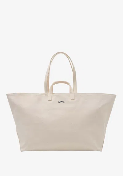 A.p.c. A. P.c. Le Drummer Toile Bag One Size Ecru