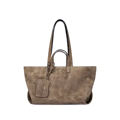 A.p.c. A. P.c. Le Drummer Top-handle Shoulder Bag In Brown