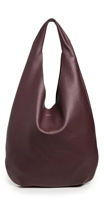 Apc A. P.c. Le Neige Hobo Bag Gac Burgundy