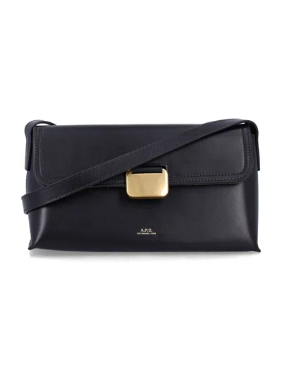 A.p.c. A. P.c. Leather Crossbody Bag In Nero