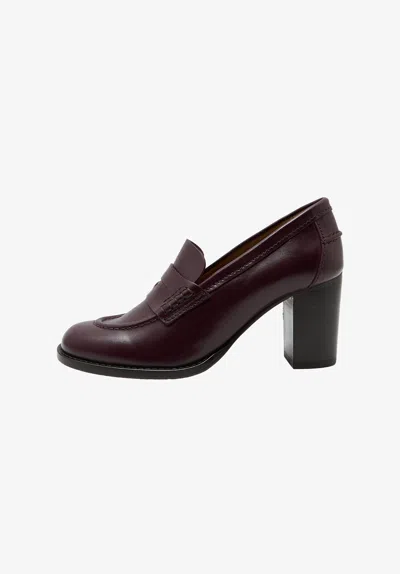 A.p.c. A. P.c. Les Mocassins Talons Us 5 Burgundy