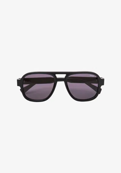 A.p.c. A. P.c. Les Navigator Sunglasses One Size Black