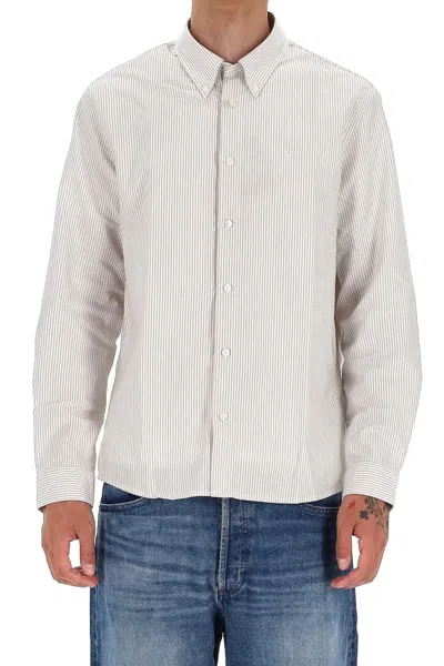 A.p.c. A. P.c. Lightweight Button-up Shirt For Men - Fw25 Collection In Gray