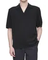 Apc A. P.c. Livio Heathered Polo Sweater In Black