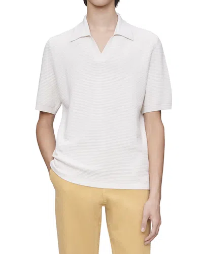 Apc A. P.c. Livio Heathered Polo Sweater In White