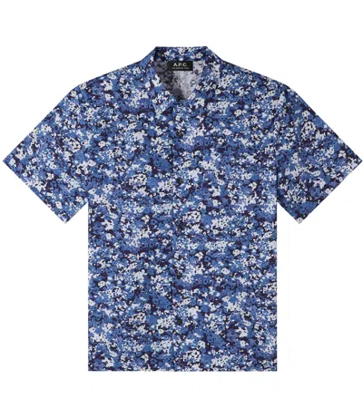A.p.c. A. P.c. Lloyd Short-sleeve Shirt Xs Blue