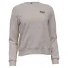 Apc A. P.c. Logo-embroidered Sweater In Cream Cotton In Gray