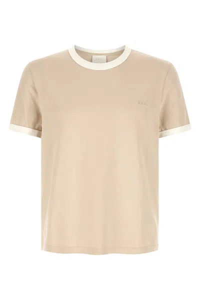 Apc A. P.c. Logo Embroidery T-shirt In Neutral