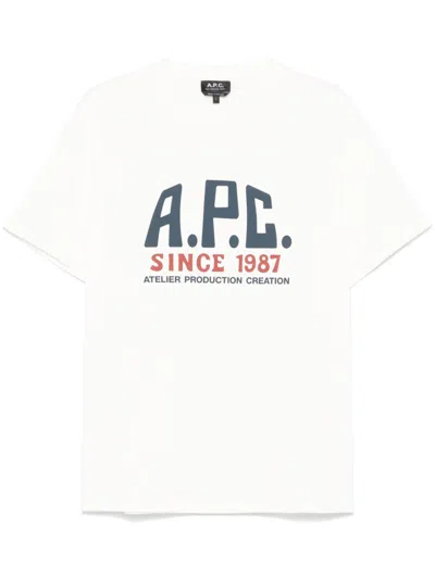 Apc A. P.c. Logo-print T-shirt In White