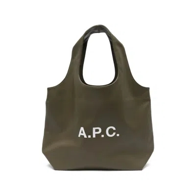 A.p.c. A. P.c. Logo Shoulder Bag In Green