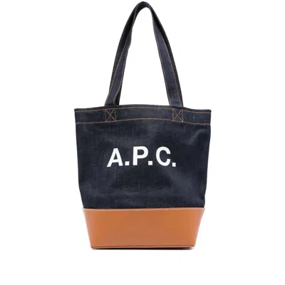 Apc A. P.c. Logo-detail Denim Tote Bag In Multi