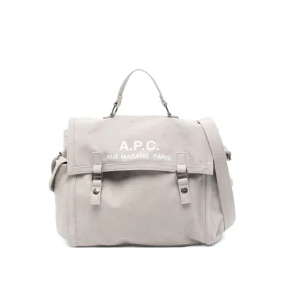 Apc A. P.c. Logo-detail Messenger Bag In Neutral