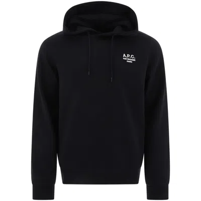 A.p.c. A. P.c. Logo-print Drawstring Hoodie In Blue