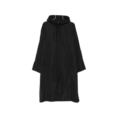 A.p.c. A. P.c. Logo-print Hooded Oversized Jacket In Black