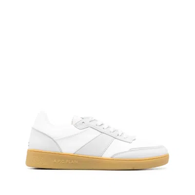 Apc A. P.c. Logo-print Lace-up Sneakers In White