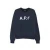 A.p.c. A. P.c. Logo-print Sweatshirt In Blue