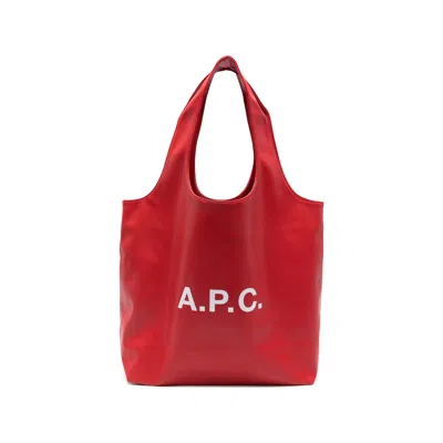 Apc A. P.c. Logo-print Tote Bag In Red