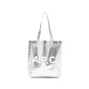 A.p.c. Lou Metallic Finish Tote Bag Dual Handles In Silver