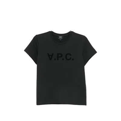 A.p.c. A. P.c. Logo-print T-shirt In Black