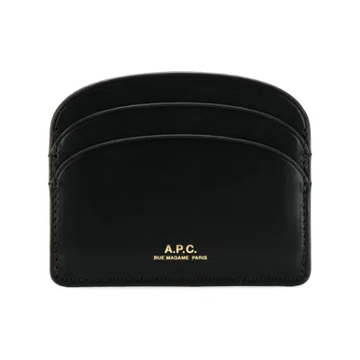 A.p.c. A. P.c. Logo-stamp Cardholder In Black