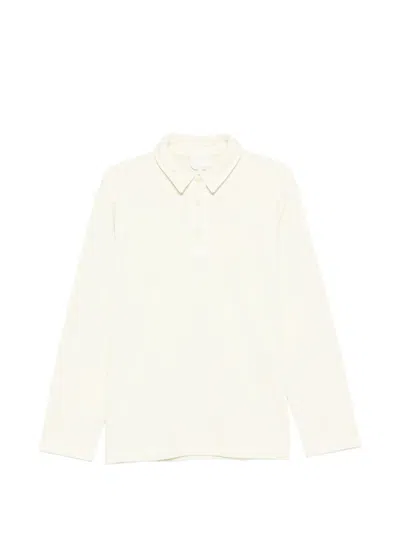 Apc A. P.c. Long Sleeve Polo With Button Fastening - Size S In White