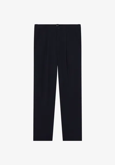 A.p.c. A. P.c. Loone Sizee Canvas Barrel Pants 46 Navy Blue