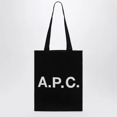 A.p.c. A. P.c. Lou Mini Canvas Shopping Bag In Black