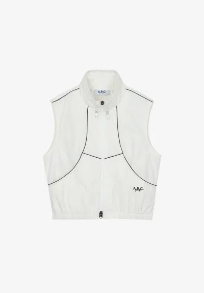 A.p.c. A. P.c. Lydia Windbreaker M Ivory In Multi